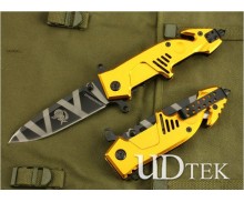 OEM EXTREMA RATIO MF3 GOLDEN FOLDING BLADE KNIFE  CAMPING KNIFE UDTEK00153